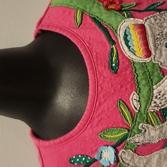 Mini Boden Pink Koala Bear Applique Short Sleeve Tshirt 8-9Y - Picture 3 of 10